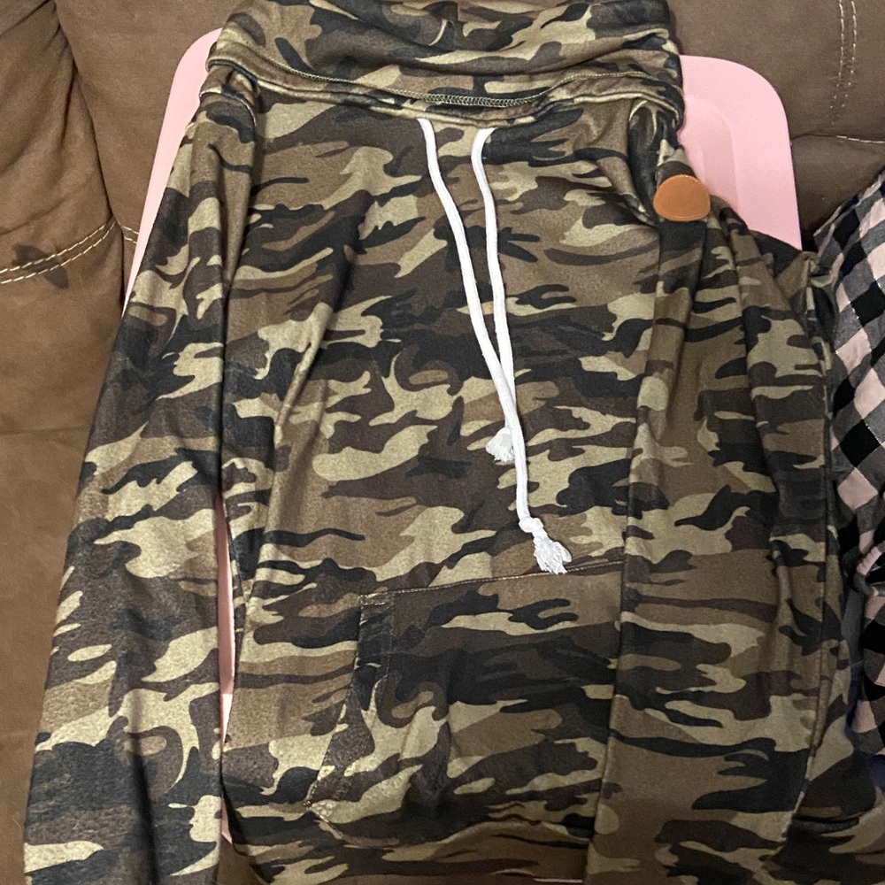 Michelle Mae Camouflage Sweater with Hood